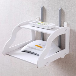 2 layer Wall Mount Wifi Router Storage Rack