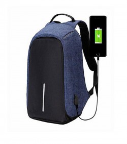 Anti Thief Backpack Unisex- navy blue