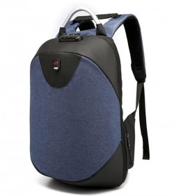 Water Resistant Anti Theft Hidden Zipper Backpack - Black