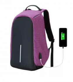 Anti Thief Backpack Unisex- pink and black