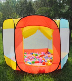 Product Name: Play Tent (With 100 Balls) (Red & Yellow) - 4514