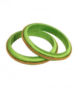 Green Thread Bangles for Women - 2Pcs