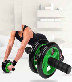 Braked AB Exercise Wheel - Black and Green